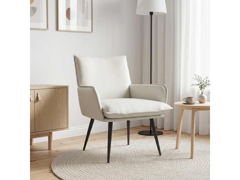  Vidaxl fauteuil blanc simili cuir  - Conforama B