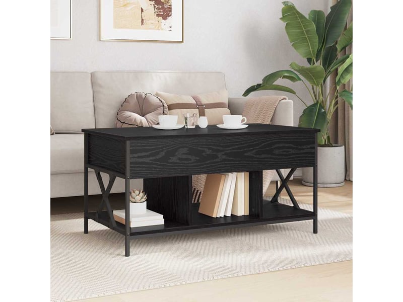  Table basse - table de salon - table à thé chêne noir 100 x 55 x 48,5 cm bois d'ingénierie  - Conforama D