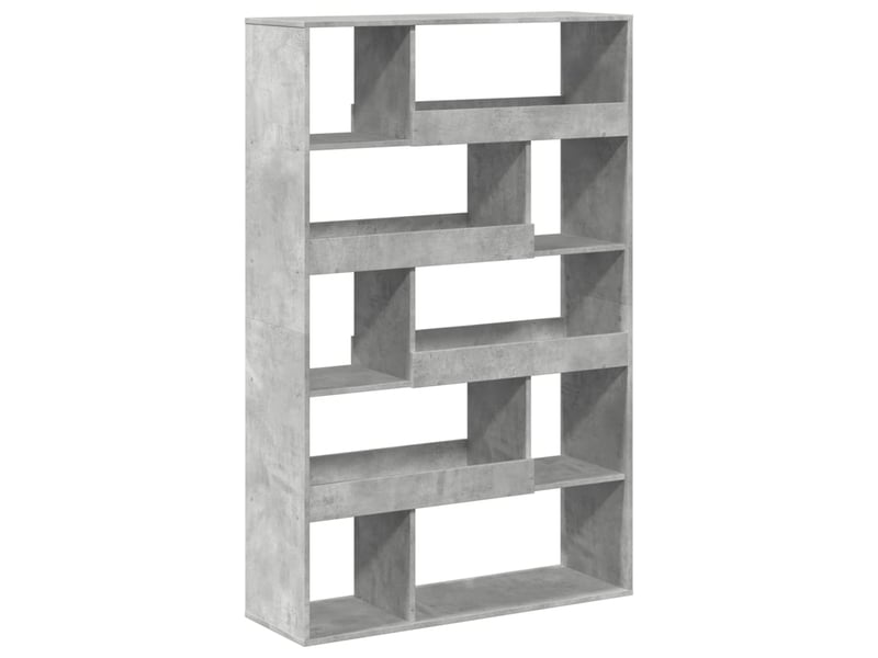  Cloison bibliothèque, meuble de rangement gris béton bois d'ingénierie shl1357  - Conforama A