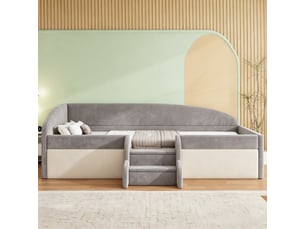 Lit simple 90x190 cm <strong>DZMDIP</strong> <strong></strong> coloris gris