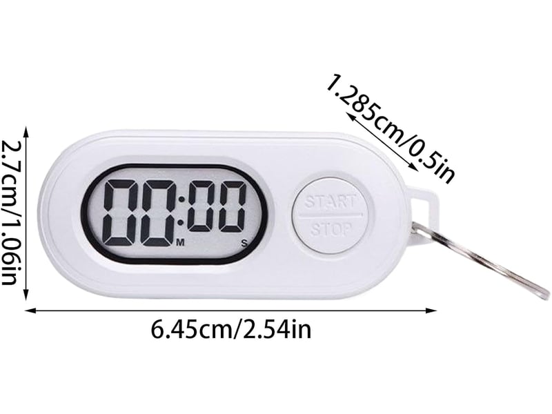  Lot de 2porte-clés avec minuterie d'arrêt portable, petit minuteur de sport, horloge numérique à écran lcd none - Conforama B