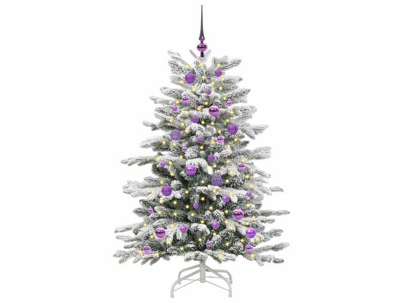 Sapin de noël - arbre de noël artificiel à branches articulées blanc 150 cm - Conforama C