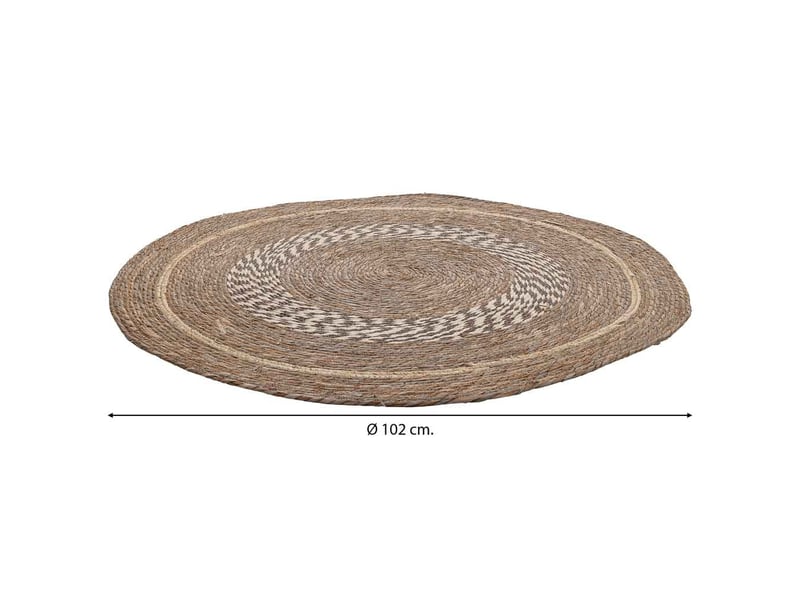  Brown natural fibre rug, d102x1h cm  - Conforama C