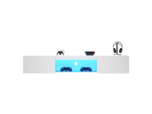 Meuble tv coloris blanc 160 cm COVREO   