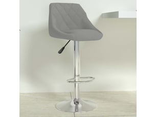 Tabouret de bar, chaise de bar gris clair velours shl68900