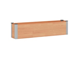 Jardinière - bac à fleurs surélevée marron 150 x 30 x 36 cm wpcs et aluminium