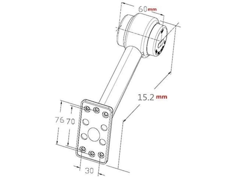  Enowelir lot de 2 feux de position latéraux 12 v led 20 cm pour remorque camion  - Conforama D