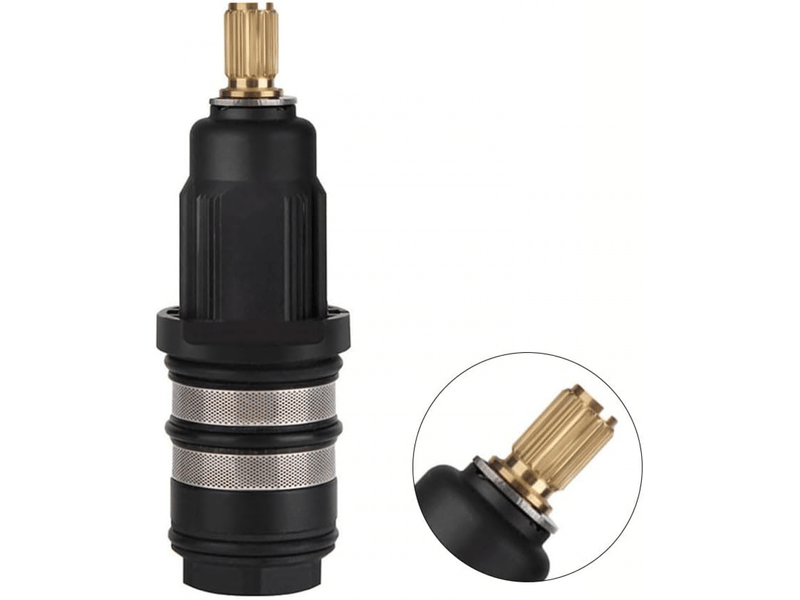  Thermostat à serpentin en laiton, thermostat à noyau de soupape remplaçable, noyau de soupape pour eau chaude et froide  - Conforama D