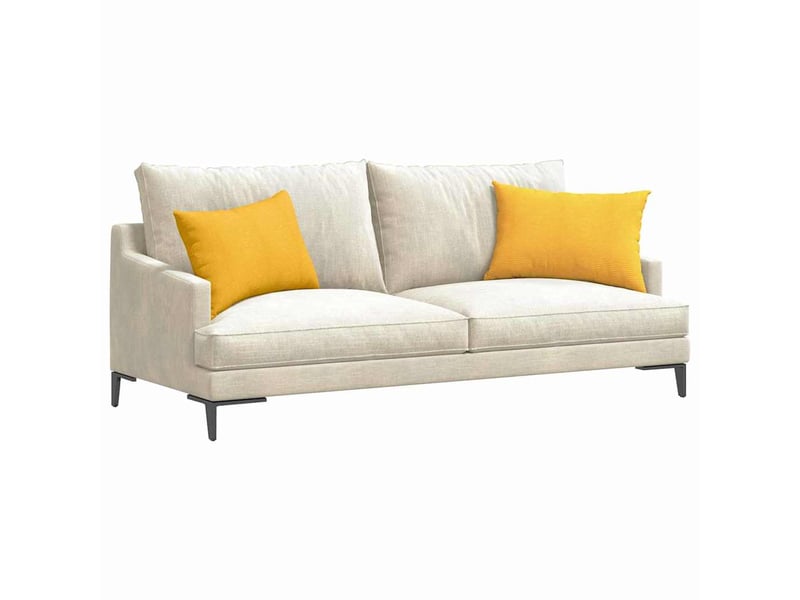 Lot de 2 coussins de canapé, coussins décoratifs jaune clair 60 x 40 cm cf59117 - Conforama C