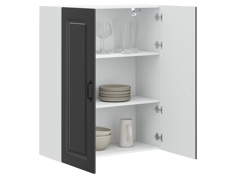 Meuble mural de cuisine | armoire de cuisine noir 80x31x100cm shl1524  - Conforama C
