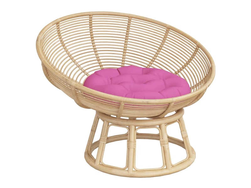  Coussin rond, coussin d'assise rose ø 60 x11 cm tissu oxford cf56627  - Conforama C
