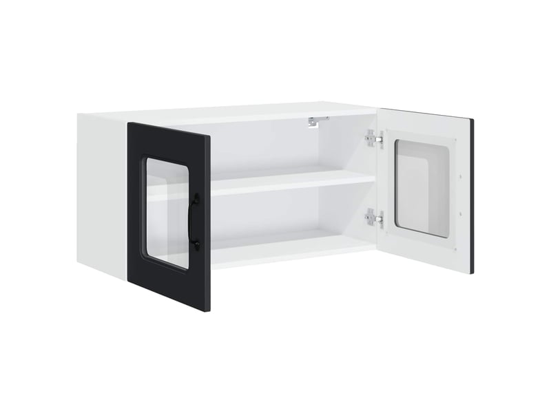  Meuble mural de cuisine | armoire de cuisine noir 80x31x40cm shl3031  - Conforama E