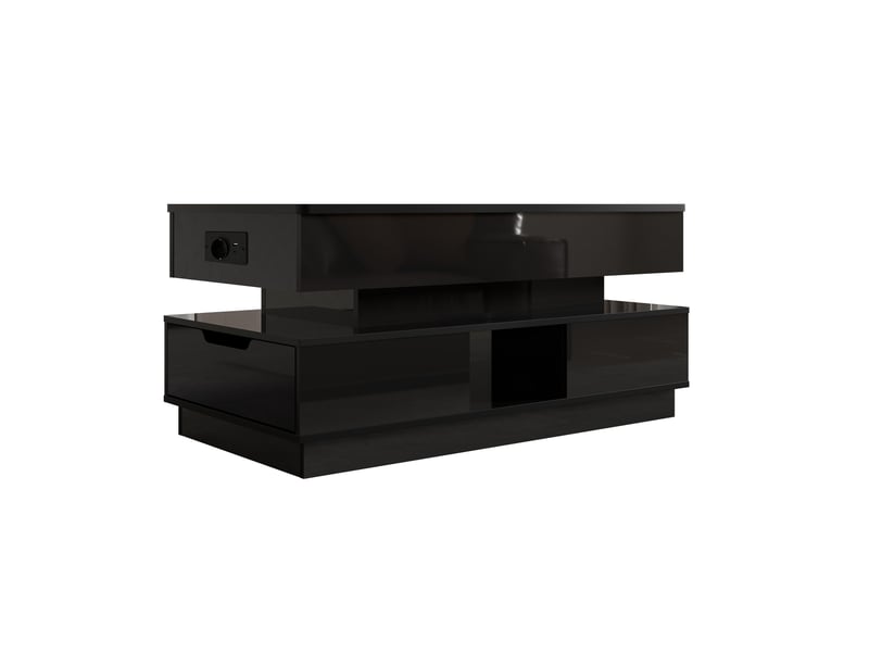  Table basse relevable mdf noir 90 x 48 cm  - Conforama R