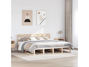 Lit 2 places 200x200 cm coloris marron