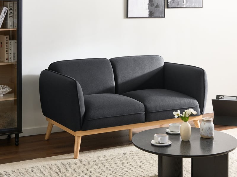 Canapé 2 places ljung tissu noir - Conforama B
