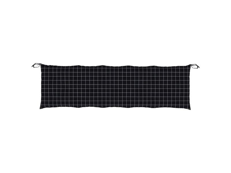  Coussin de banc de jardin, coussin d'assise carreaux noir 180x50x7cm tissu oxford cf52709  - Conforama D