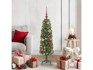 Sapin de noël artificiel, arbre de noël vert 120 cm pvc et acier et plastique shl6779