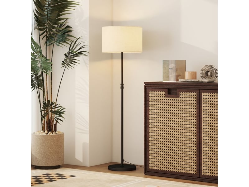  Lampadaire réglable en hauteur avec télécommande et variateur homvra  - Conforama B