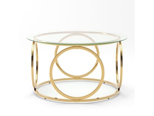 Table basse  coloris doré SOGEU 