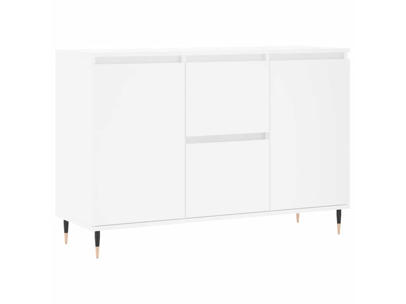  Buffet - bahut - meuble de rangement blanc 101,5x35x70 cm bois d'ingénierie  - Conforama A