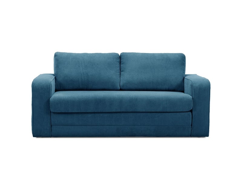  Bobochic canapé droit convertible déplimousse come velours côtelé bleu foncé COME - Conforama D