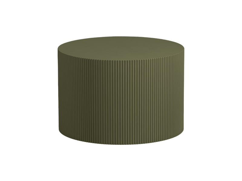  Table basse design ronde 60cm en bois soso - vert kaki  - Conforama A