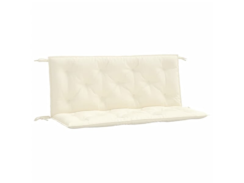  Lot de 2 coussins de banc de jardin, coussins d'assise blanc crème tissu oxford cf58635  - Conforama A
