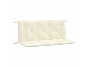 Lot de 2 coussins de banc de jardin, coussins d'assise blanc crème tissu oxford cf58635