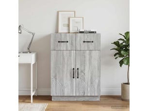 Buffet - bahut - meuble de rangement sonoma gris 66 x 34,5 x 87 cm bois d'ingénierie