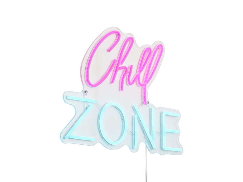  Applique murale néon rose et bleu avec led - chill zone  - Conforama A