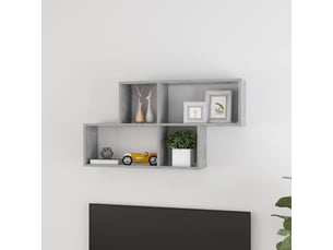 Étagère flottante, étagère murale gris béton 100x18x53 cm bois d'ingénierie cf42327