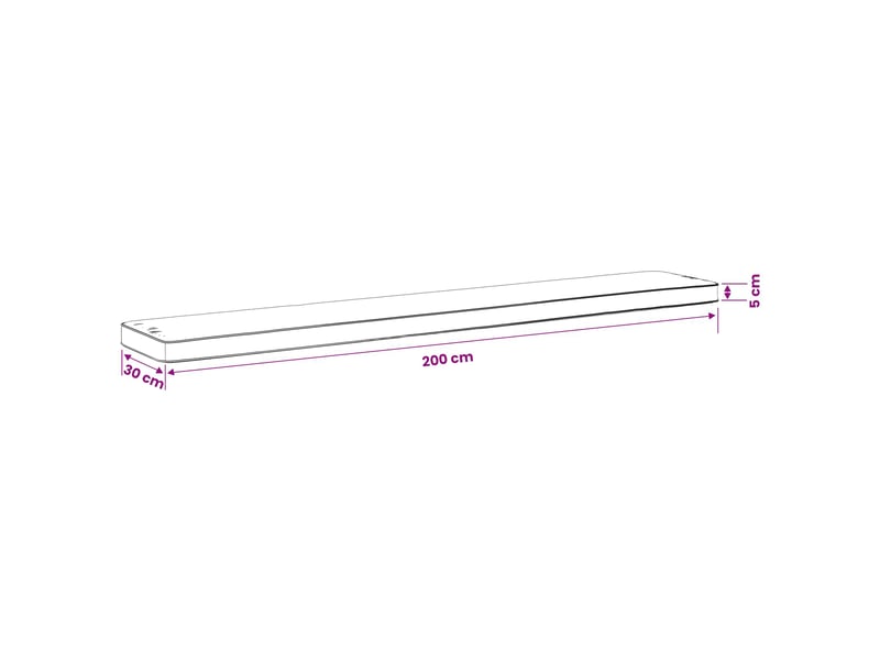  Lot de 2 coussins de banc, coussins d'assise vught 100 % polyester rose cf58510  - Conforama E