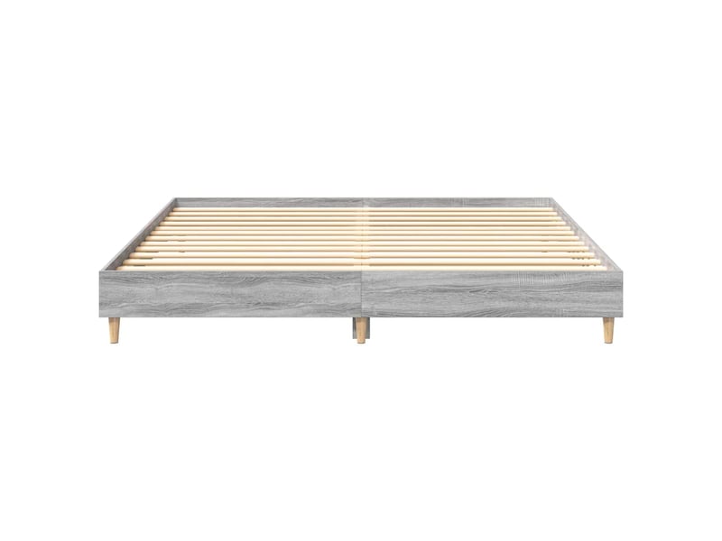  Lit double- lit adulte -  cadre de lit sans matelas sonoma gris 200x200 cm  - Conforama D