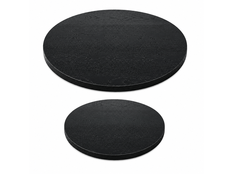  Lot de 2 plateaux de table ronds mdf mélaminé noir ø 70 et 50 cm W5128P447507 - Conforama A