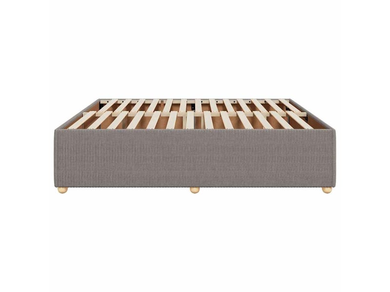  Lit double- lit adulte -  cadre de lit sans matelas taupe 200x200 cm tissu  - Conforama D