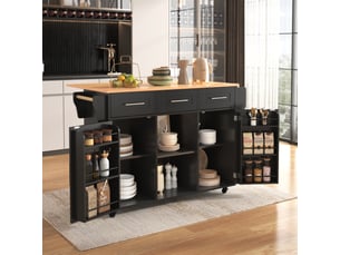 Desserte 2 portes 3 tiroirs coloris noir mdf