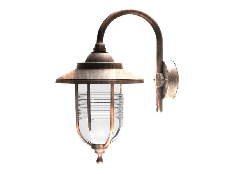  Applique extérieure classique fabrilamp canela or vieilli, 1 x e27, ip44, 45,2 x 25,2 x 34,2 cm 126061016 - Conforama A