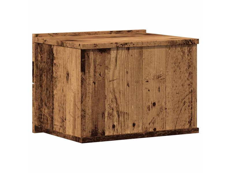  Table de chevet - cabinet de chevet - table de nuit murale vieux bois 40x32x30 cm  - Conforama E