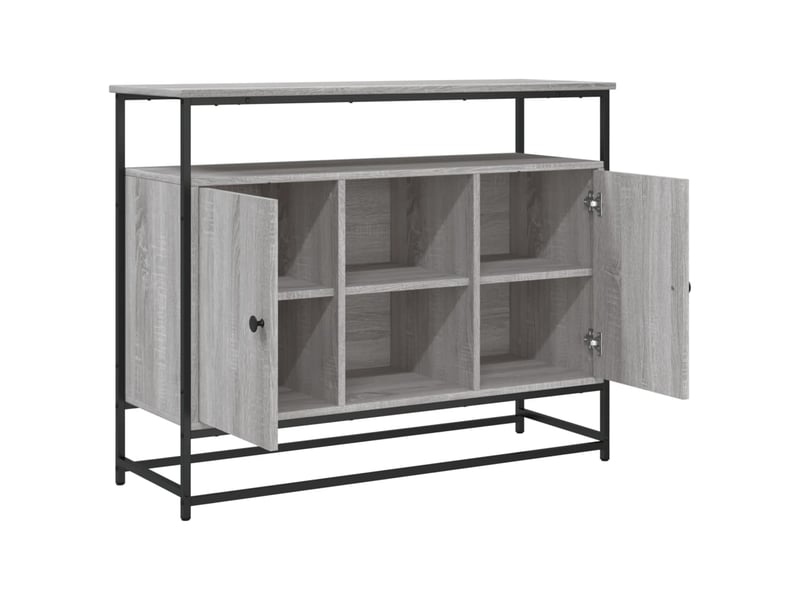  Buffet - bahut - meuble de rangement sonoma gris 100x35x80 cm bois d'ingénierie  - Conforama E
