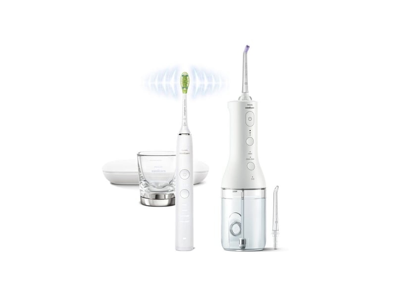  Brosse a dents sonique ultrasonique diamondclean 9000 hx388641 + power flosser jet set blanc PHI8720689016155 - Conforama B