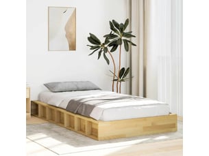 Lit simple 90x200 cm coloris marron