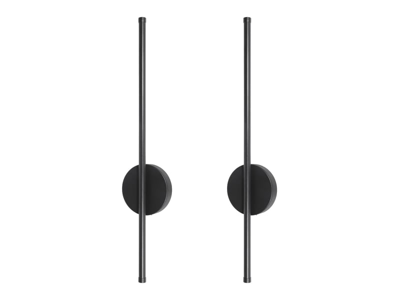  Lot de 2 appliques murales pour salon – 3 températures de couleur, pour intérieur-noir - 60 cm  - Conforama A