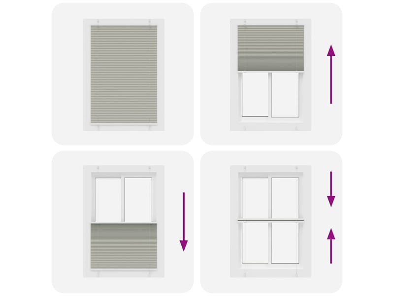 Store plissé, store de fenêtre gris clair 100x100 cm largeur du tissu 99,4cm cf46868 - Conforama E