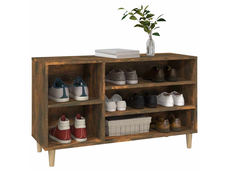  Meuble à chaussure, armoire à chaussures chêne fumé 102x36x60 cm bois d'ingénierie shl6379  - Conforama D