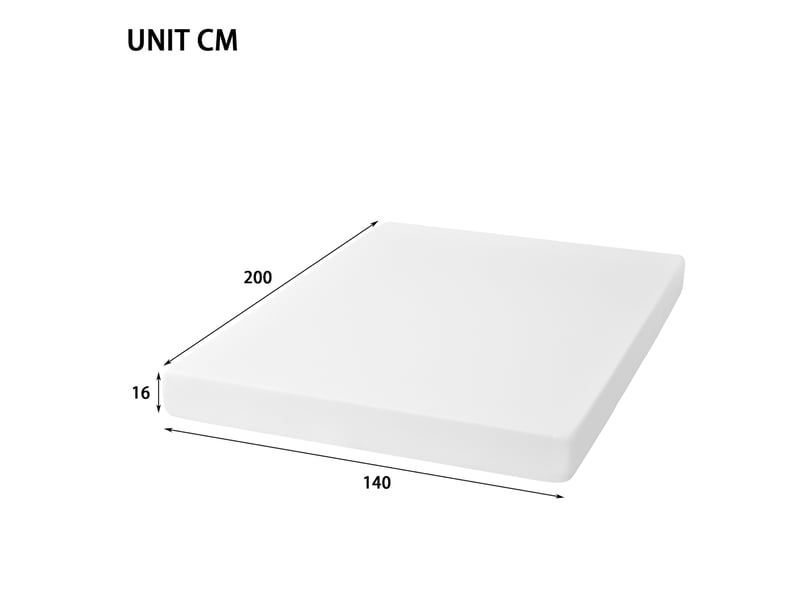 Matelas modenvie en mousse 140 x 200 cm h3 16 cm blanc - Conforama C