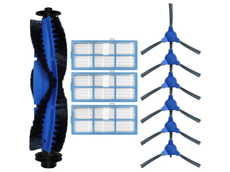  Filtre 1600pa d380 d382 couvercle de brosse principale brosse latérale robot de balayage pièces de rechange 10 pièces  - Conforama B