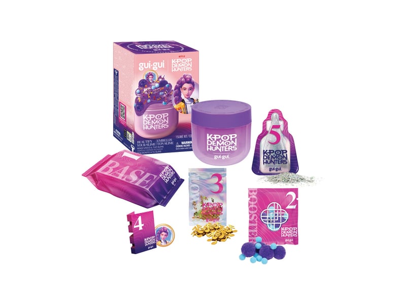 Kit fabrication de slime k-pop demon hunters 6 ans multicolore avec 4 sachets numérotés MOY90459 - Conforama B