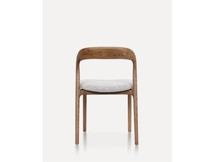 Chaise de salle à manger chaise en bois structure en bois teintes naturel et blanc cassé