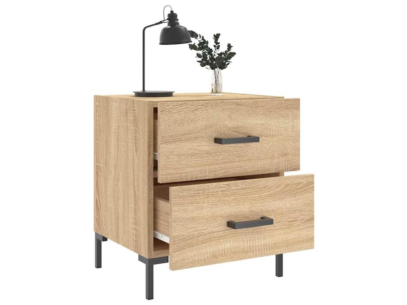  Lot de 2 tables de chevet - cabinet de chevet - table de nuit chêne sonoma 40x35x47,5 cm  - Conforama B