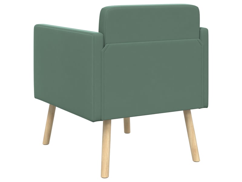  Vidaxl fauteuil d'appoint vert mer velours  - Conforama E